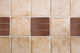 Hammered Copper Tile with Linear Design, 4"x4", Set of 4