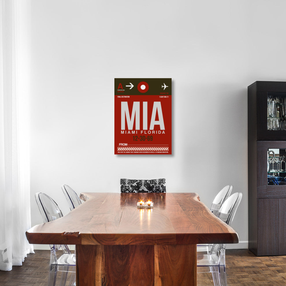 "MIA Miami Luggage Tag 2" Fine Art Print