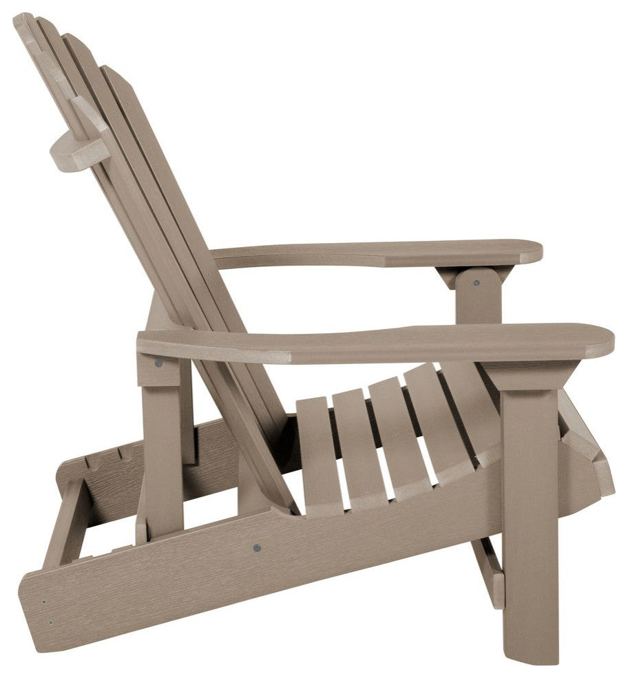 King Hamilton Folding and Reclining Adirondack Chair, Woodland Brown