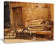 "Bicycle Against Brown Wall" Landscape Canvas Photo Print, 20"x12"
