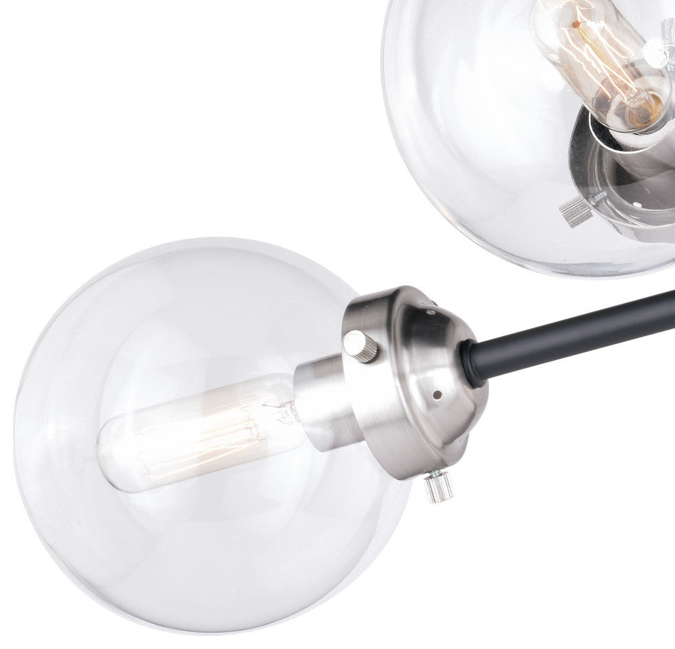 Orbit 20" Semi Flush Ceiling Light Satin Nickel and Oil Rubbed Bronze