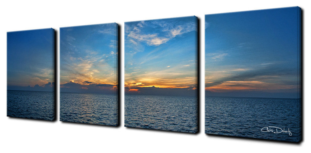 Ready2hangart Chris Doherty 'Bahamas Sunset' 4-piece Canvas Wall Art