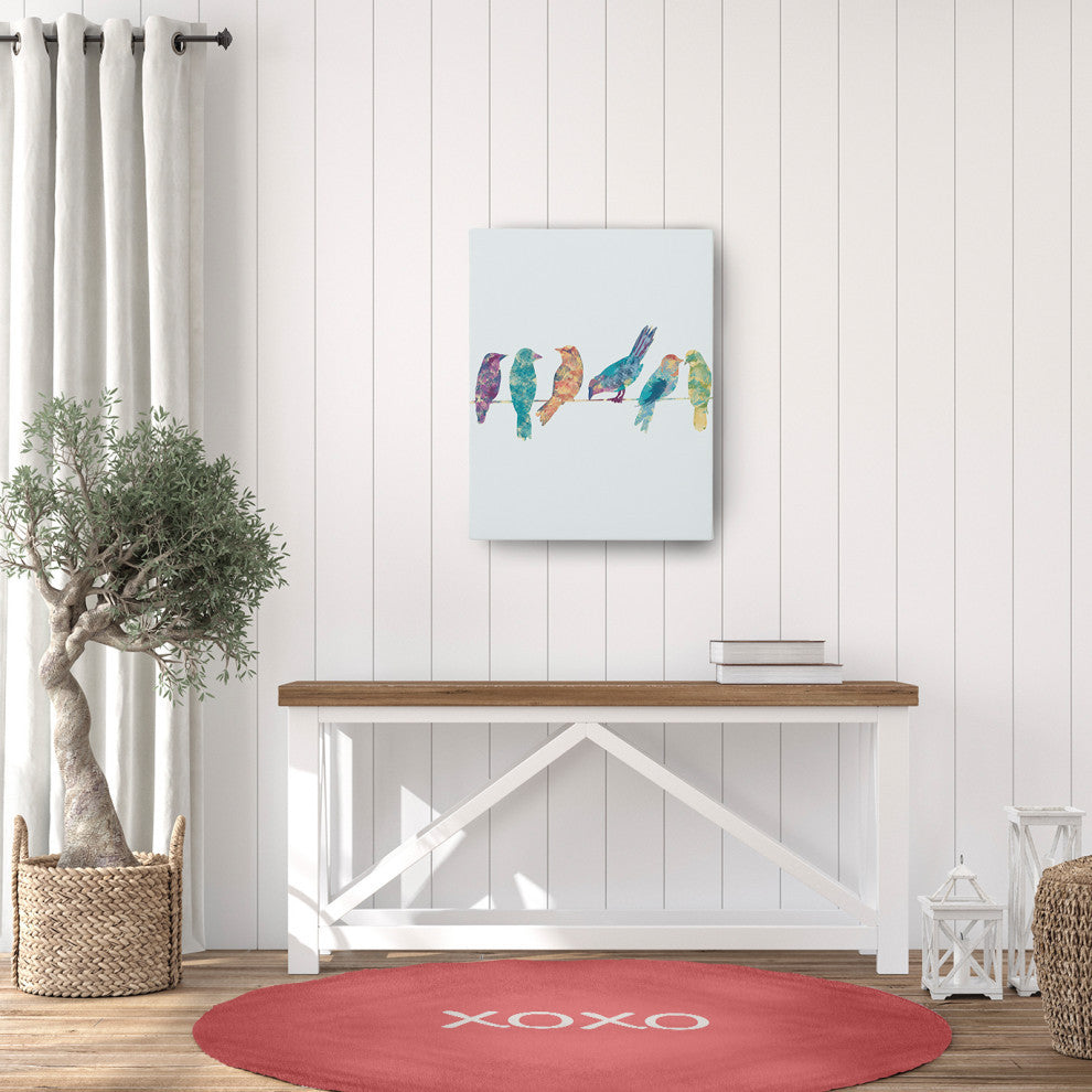 XOXO Valentines Chenille Rug, Coral, 5' Round
