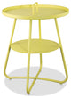 19" X 19" X 23" Yellow Aluminum Side Table