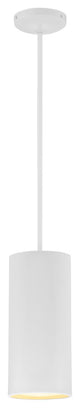 Pilson XL Tall Pendant, Matte Black Finish, Matte White, Rigid Stem