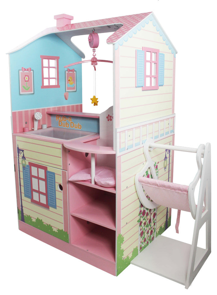 Doll Changing Station Dollhouse - pink