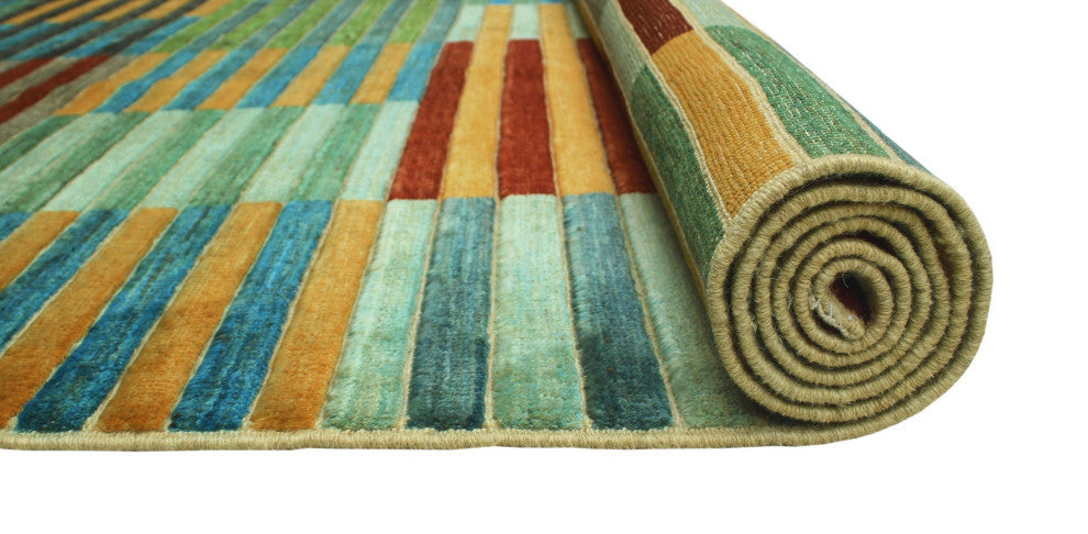 High-Low Chobi Galiya Blue Rug, 8'7x11'6