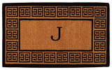 The Grecian Monogram Doormat, Extra-Thick 18"x30", Letter J