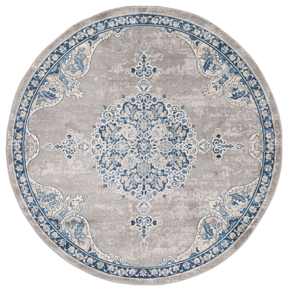 Safavieh Brentwood Bnt867G Rug, Light Gray/Blue, 5'3"x7'6"