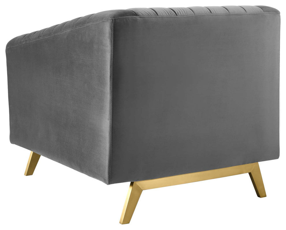 Side Dining Chair, Set of 2, Velvet, Gray, Modern, Cafe Bistro Restaurant