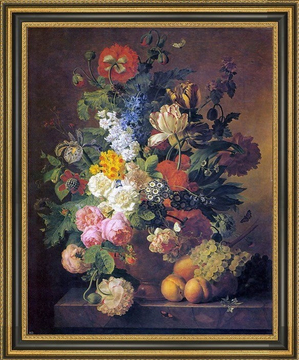 Jan Frans Van Dael Flower StillLife Framed Premium Canvas Print, 16"x20"
