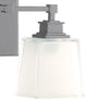 Berwick 2-Light Bath and Vanity With Glass Shade, Satin Nickel