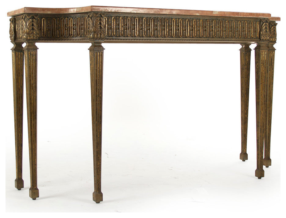 Faron Console, Distressed Copper Base