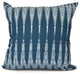 Peace 1, Geometric Print Outdoor Pillow, Navy Blue, 16" x 16"