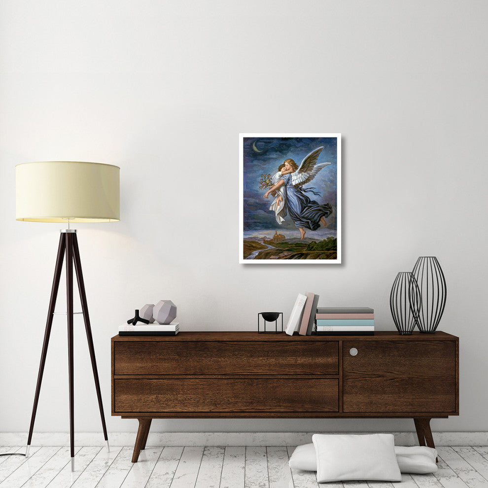 "The Guardian Angel" Digital Paper Print by Wilhelm von Kaulbach, 25"x32"
