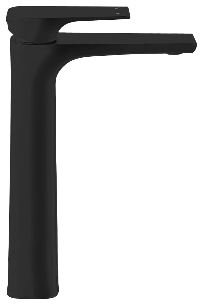 Monaco Single Hole Single-Handle High Arc Bathroom Faucet, Matte Black