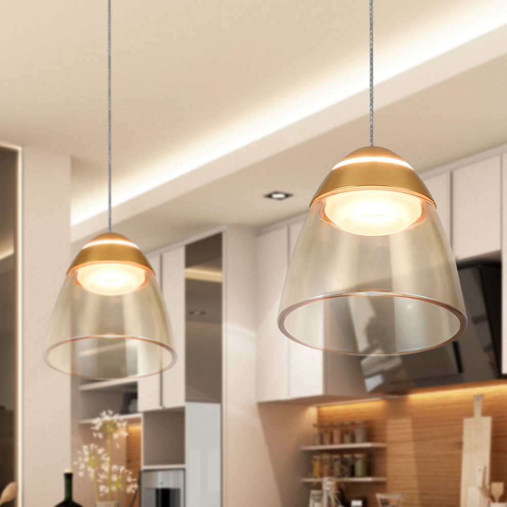Roma 5" ETL Certified Integrated LED Height Adjustable Pendant, Black