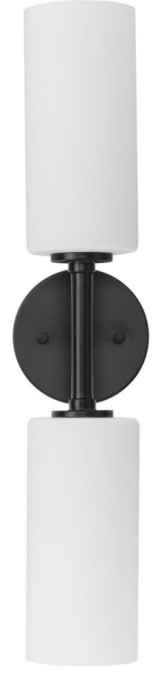Cofield Collection Two-Light Matte Black Transitional Wall Sconce Vanity Light