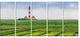 Westerheversand Lighthouse Panorama, Landscape Canvas Print, 60"x28", 5 Panels