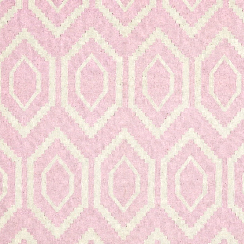 Safavieh Dhurries Dhu556C Geometric Rug, Pink/Ivory, 2'6"x8'0" Runner