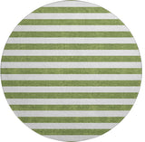 Premium Machine Washable Mayfield AMF528 Olive 8' x 8' Round Rug