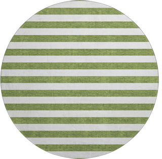 Premium Machine Washable Mayfield AMF528 Olive 8' x 8' Round Rug