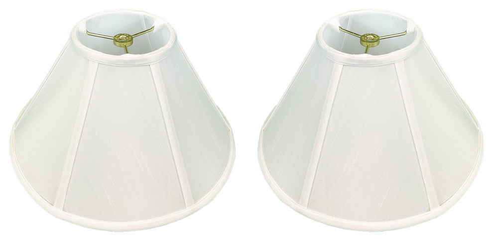 Royal Designs Coolie Empire Lamp Shade, White, 5x13x8, Set of 2