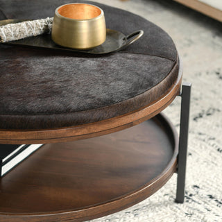 Hunt 38" Mango Wood Cocktail Coffee Table, Brown by Kosas Home