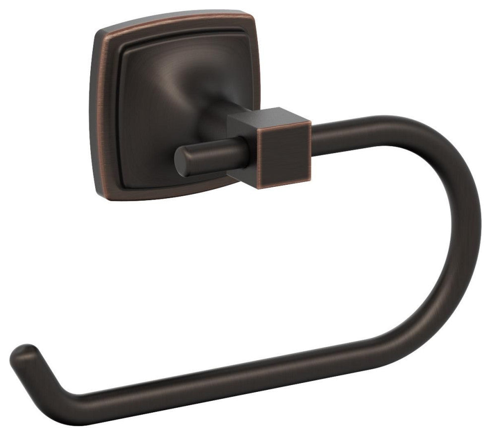 Amerock Stature Transitional Single Post Toilet Paper Holder, Oil Rubbed Bronze
