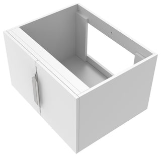 CastelloUSA Alpine 24" Wall Mounted Vanity, Base Only, White, Brushed Nickel