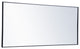 Elegant Decor MR4084BL Metal Frame Rectangle Mirror, 30"x72", Blue