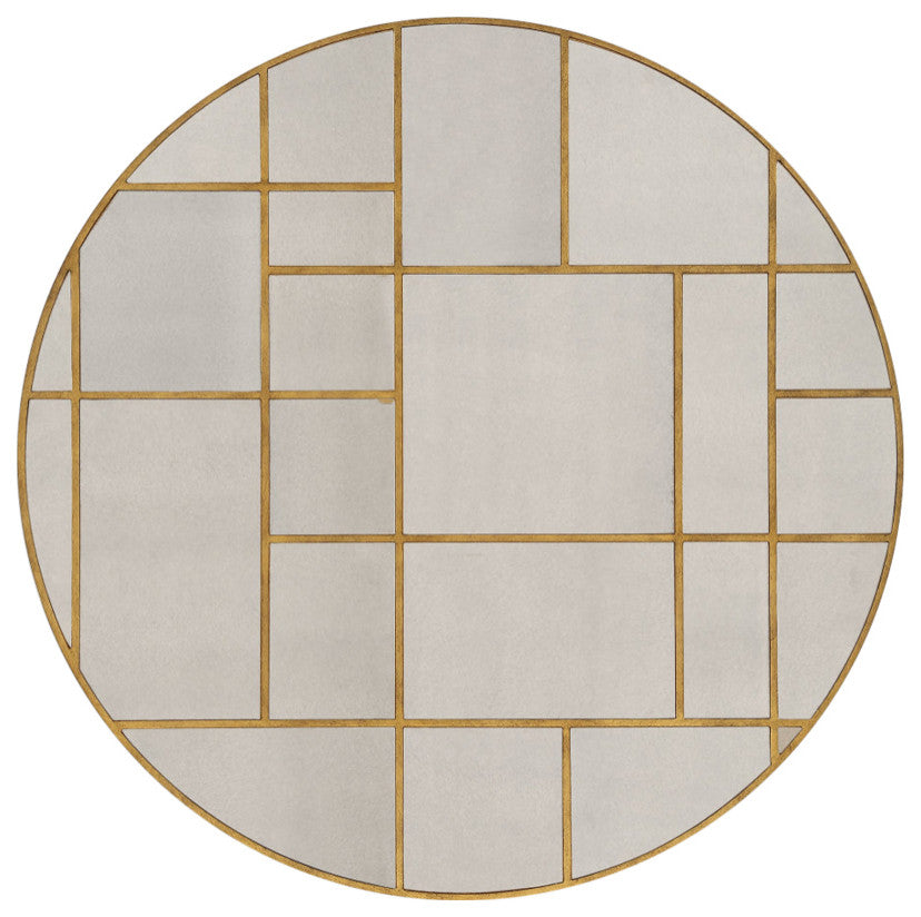 Uttermost Geometric Round Mirror