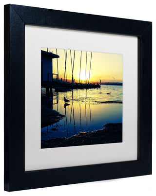 'Sunset Conversations' Matted Framed Canvas Art by Beata Czyzowska Young