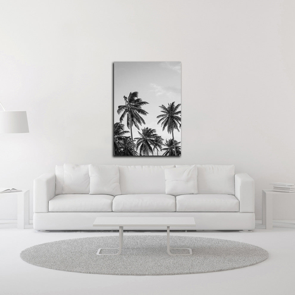 Palms in Grey by Design Fabrikken, Print on Canvas, 20"x28"