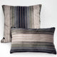 Carbon Stripes Textured Velvet Throw Pillow 12x19, with Polyfill Insert