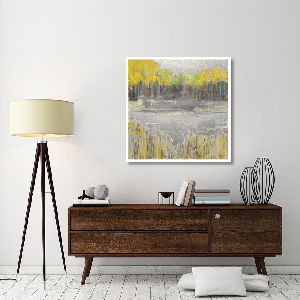 "Silver Landscape" Digital Paper Print by Albena Hristova, 42"x42"