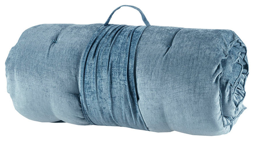 Intelligent Design Edelia Lounge Floor Pillow Cushion, Aqua Blue, Aqua Blue
