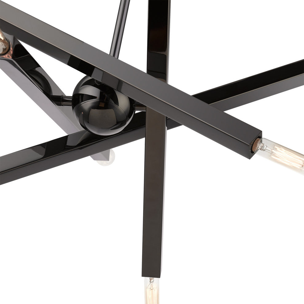 Livex Lighting Monaco 8-Light Black Chrome Chandelier