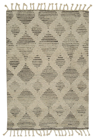 Hand-Knotted Wool Beige Transitional Modern Modern Knot Rug, 5'6x7'6