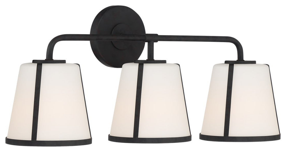 Crystorama Fulton 3 Light Bath Vanity FUL-913-BK, Black