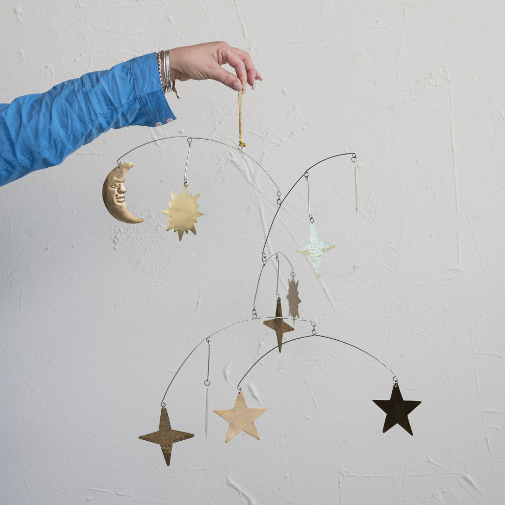Metal Celestial Mobile, Gold Finish