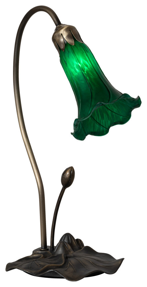 Meyda Lighting 13716 16" High Green Pond Lily Accent Lamp