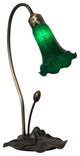 Meyda Lighting 13716 16" High Green Pond Lily Accent Lamp