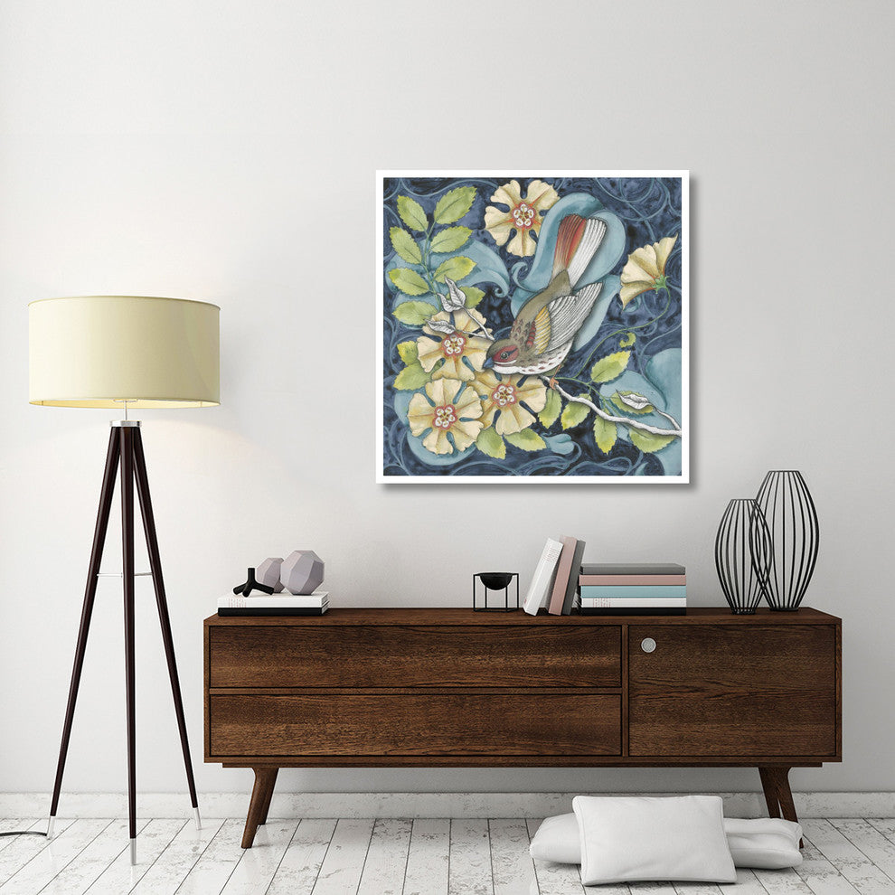 "Arts and Crafts Bird II" Digital Paper Print by Elyse DeNeige, 42"x42"