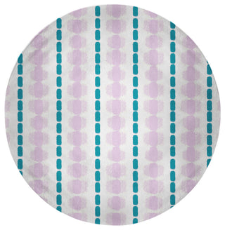 Watercolor Stripe Spring Chenille Rug, Purple-Blue, 5' Round
