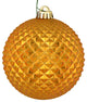 Vickerman N188530D 4" Antique Gold Durian Glitter Ball Ornament, 6 Per Bag