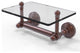 Waverly Place 2-Post Toilet Tissue Holder with Glass Shelf, Antique Copper