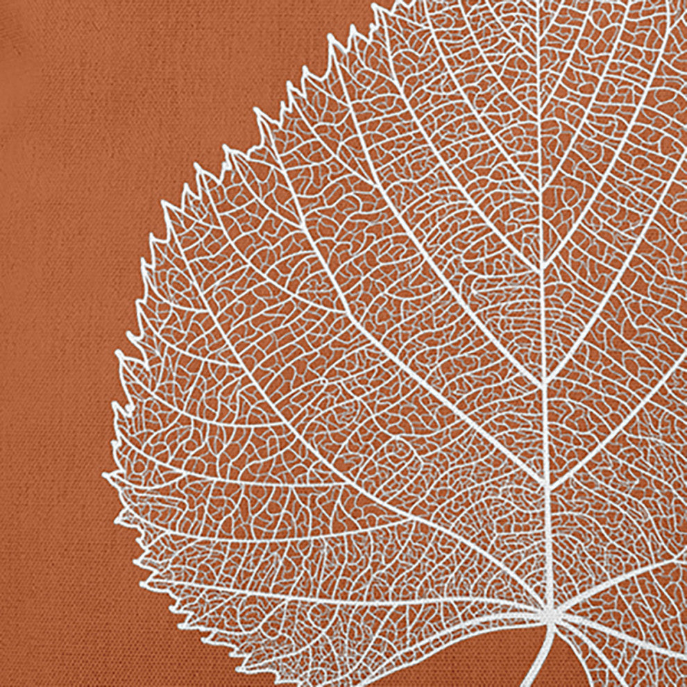Leaf Study Accent Pillow, Nutmeg, 20"x20"