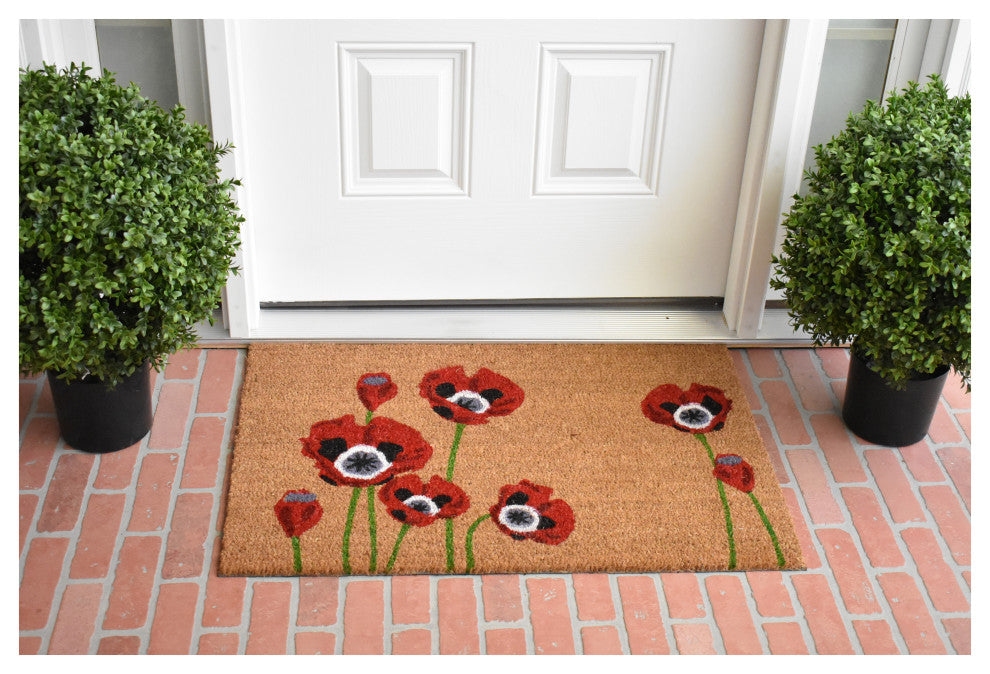 Calloway Mills Red Poppies Doormat