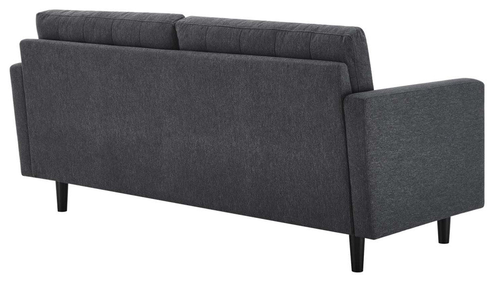 Exalt Tufted Fabric Sofa - Charcoal EEI-4445-CHA